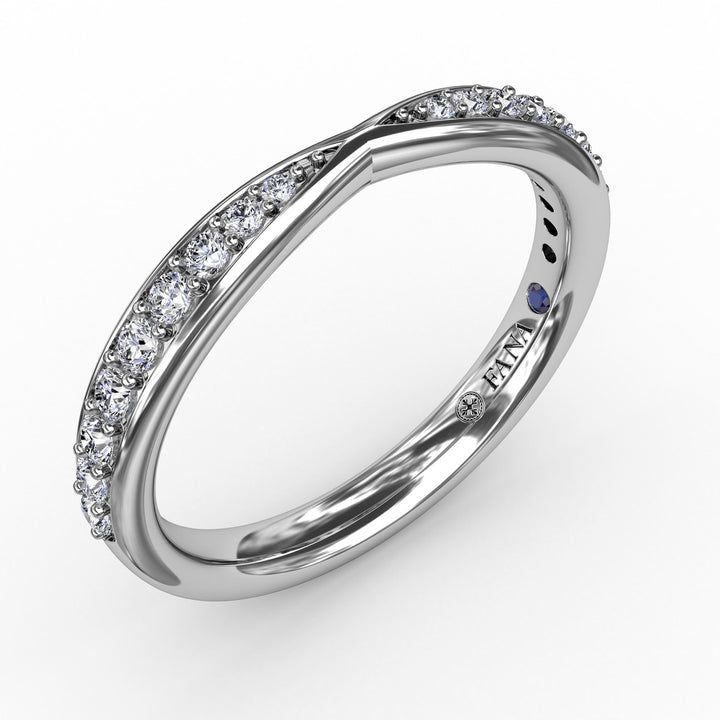 Dual Tapered Bead Set Diamond Band