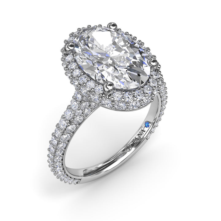 Opulent Halo Diamond Engagement Ring