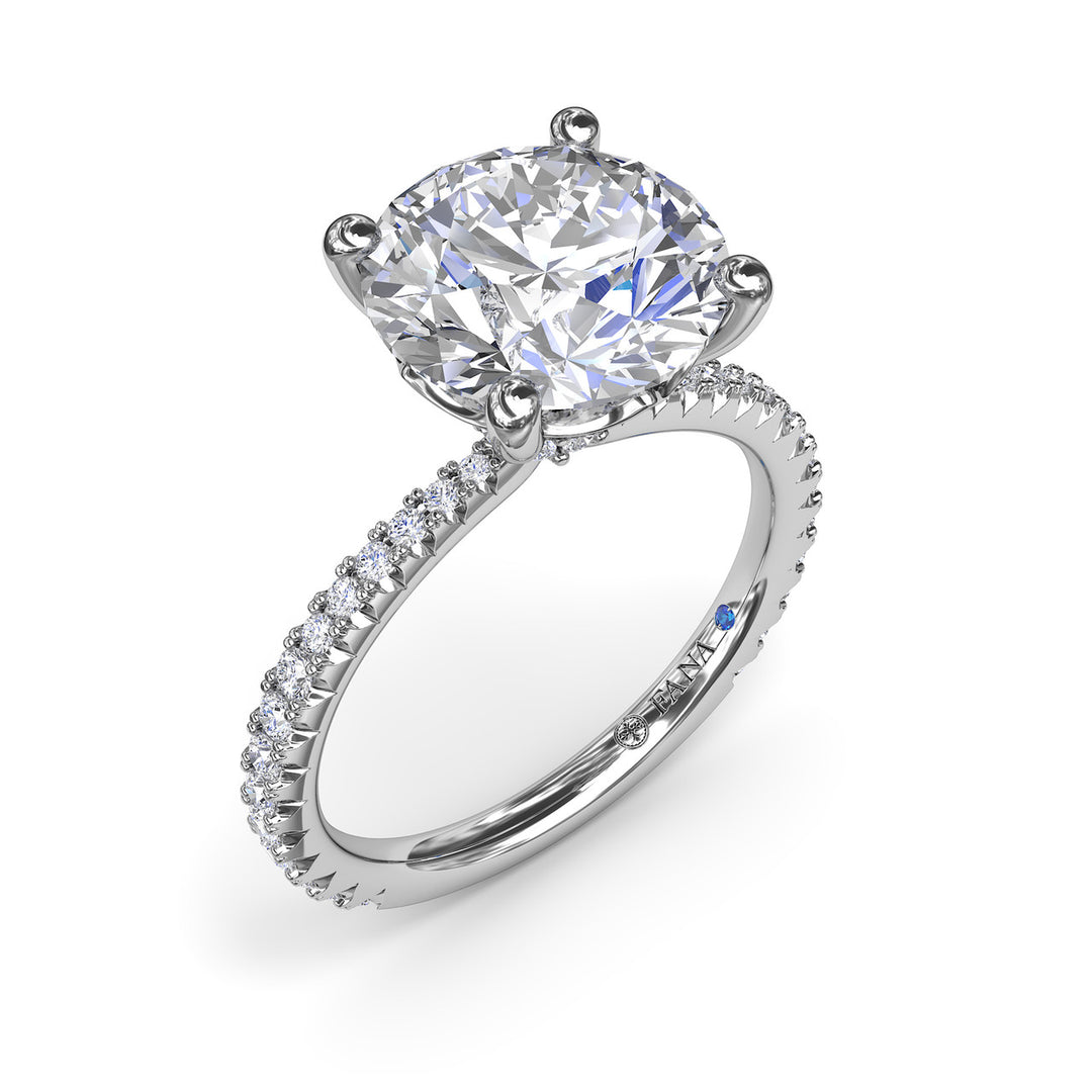 Hidden Halo Diamond Engagement Ring