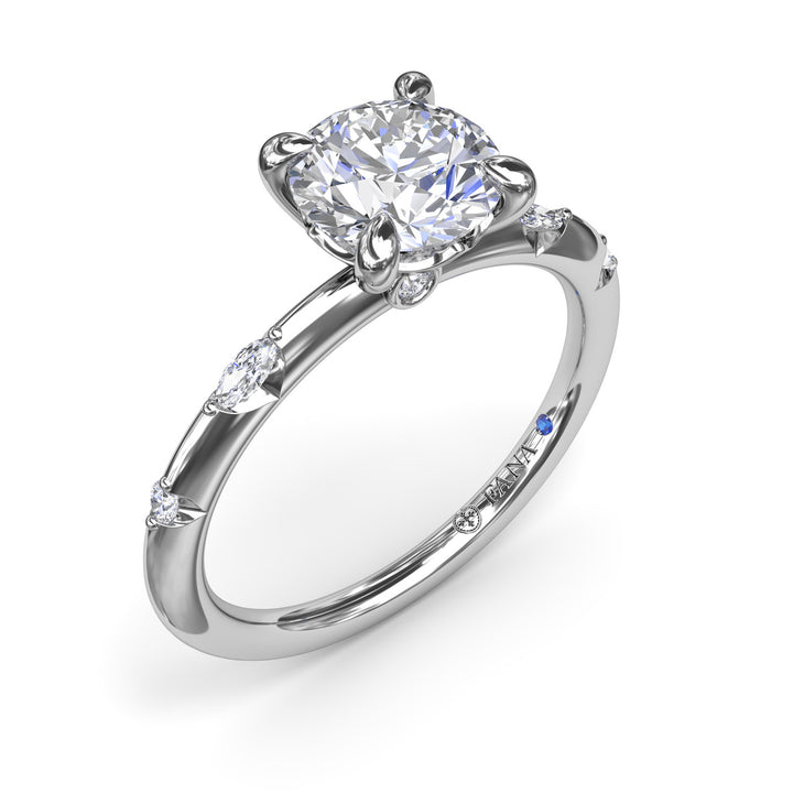 Captivating Raindrop Diamond Engagement Ring