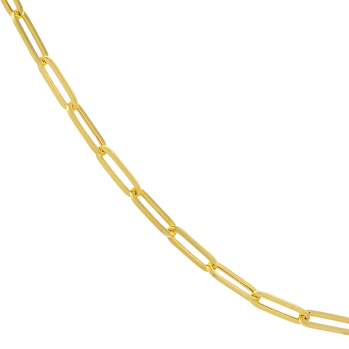 3.80mm Hollow Paper Clip Chain with Pear Lock