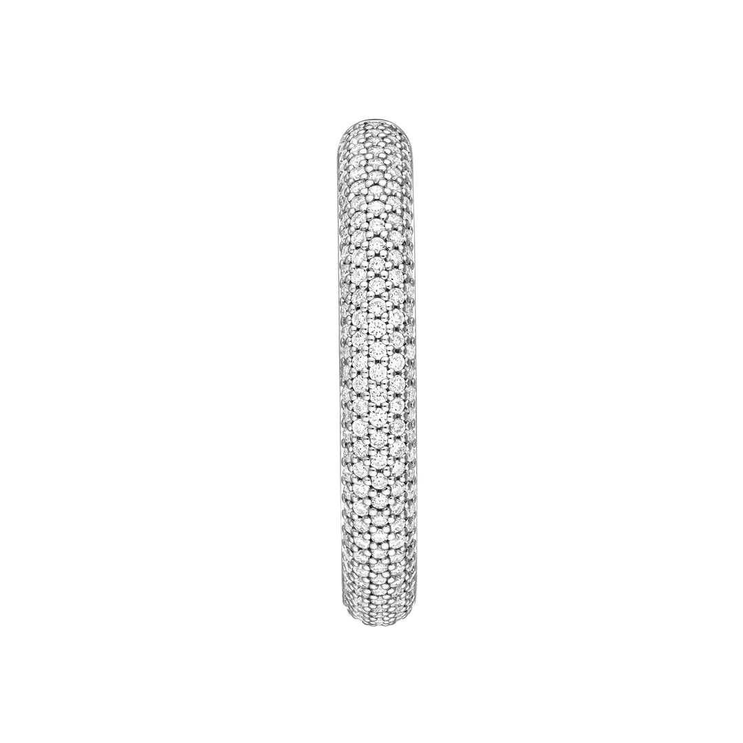 5 Row Diamond Pave Hoop Earrings (1tcw)