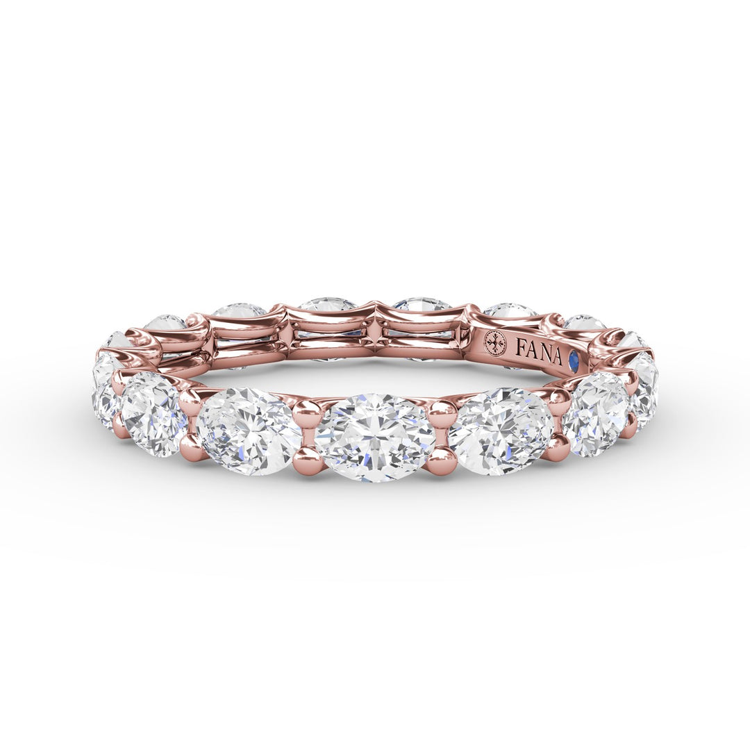 Shared Prong Oval Eternity Band