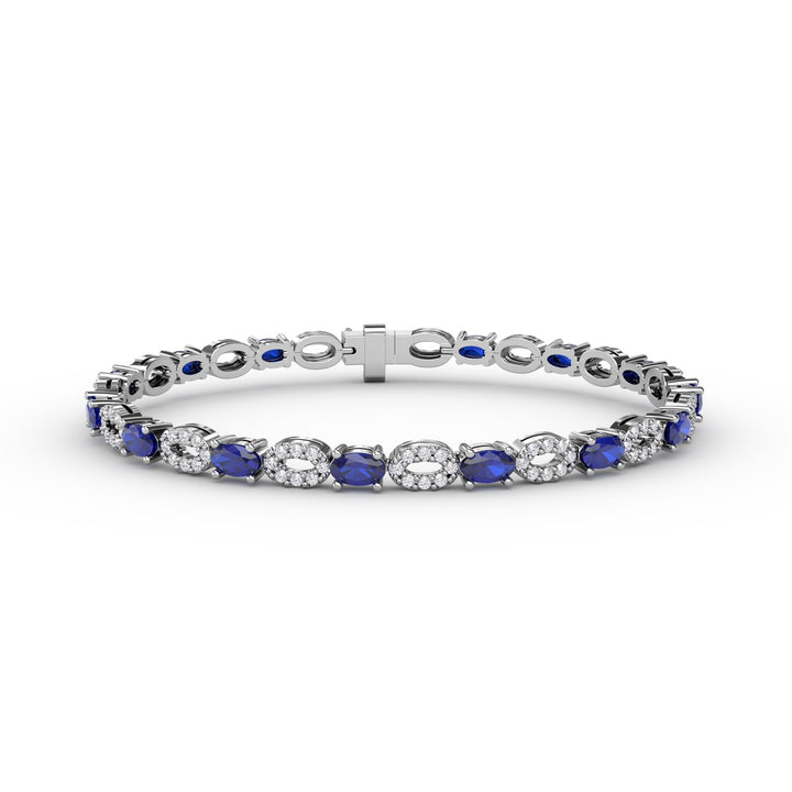 Interchanging Sapphire and Diamond Bracelet