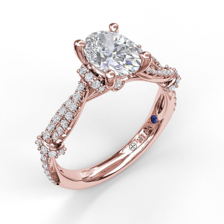 Interwoven Engagement Ring with Delicate Diamond Accents