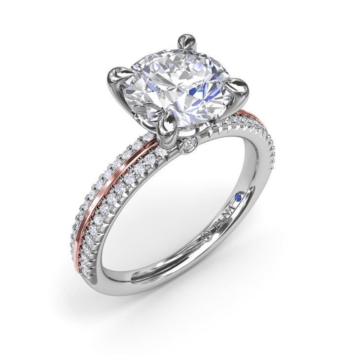 Two-Toned Diamond Engagement Ring