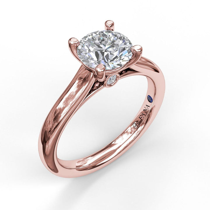 Classic Solitaire With Peek A Boo Diamond