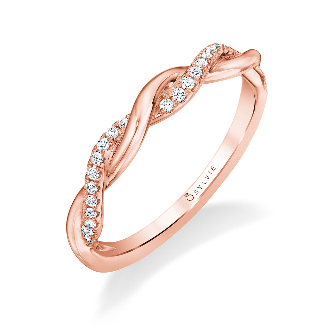 Modern Spiral Wedding Band -Yasmine