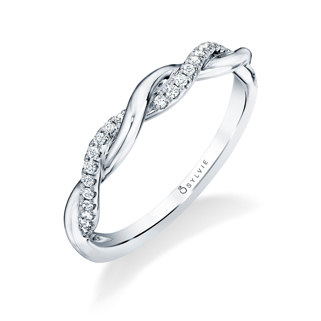 Modern Spiral Wedding Band -Yasmine