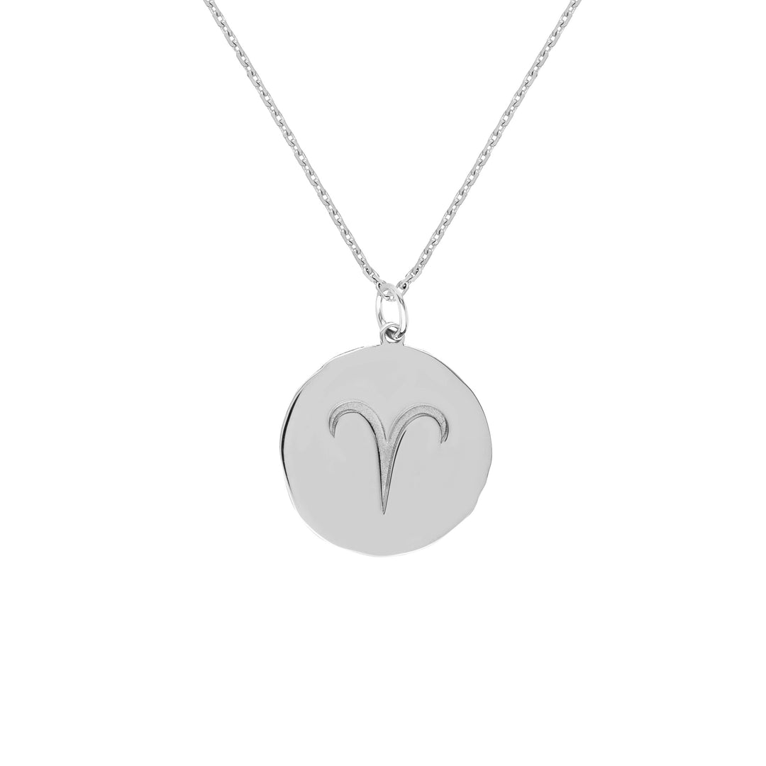 Aries Organic Disc Pendant Necklace