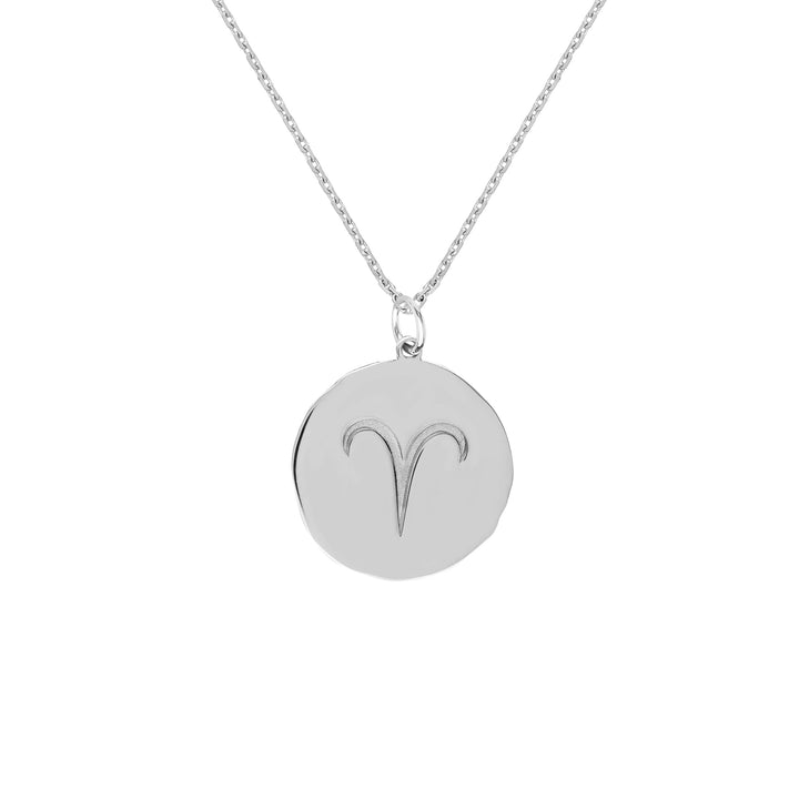 Aries Organic Disc Pendant Necklace