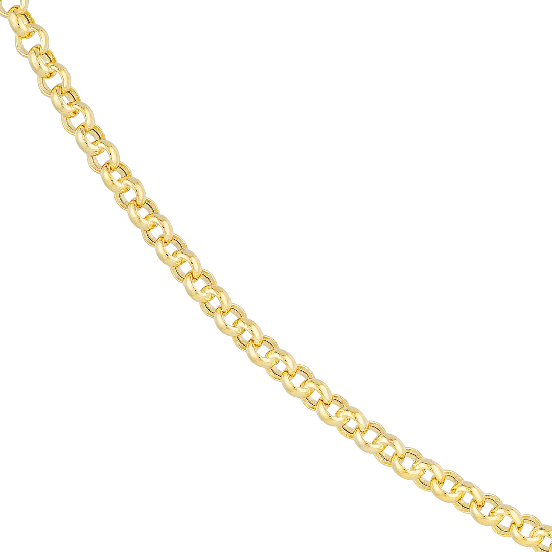 5.2mm Hollow Rolo Chain with Pear Lobster Lock