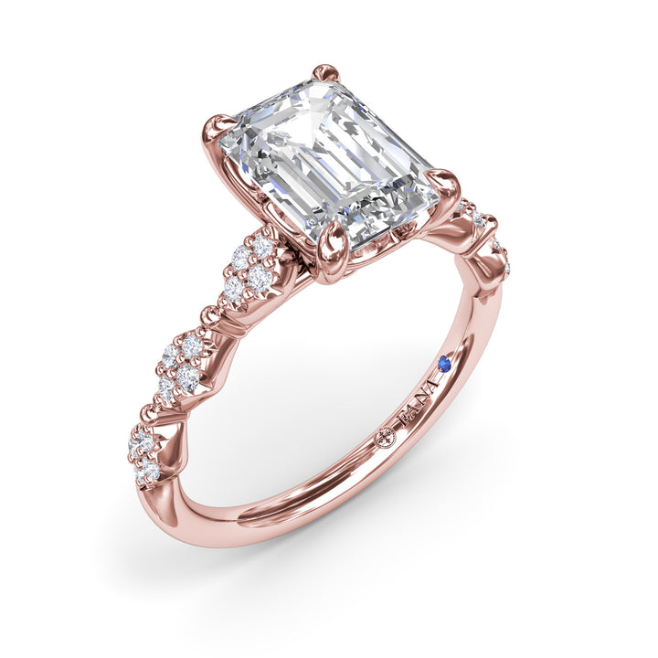 Modern Vintage Diamond Engagement Ring