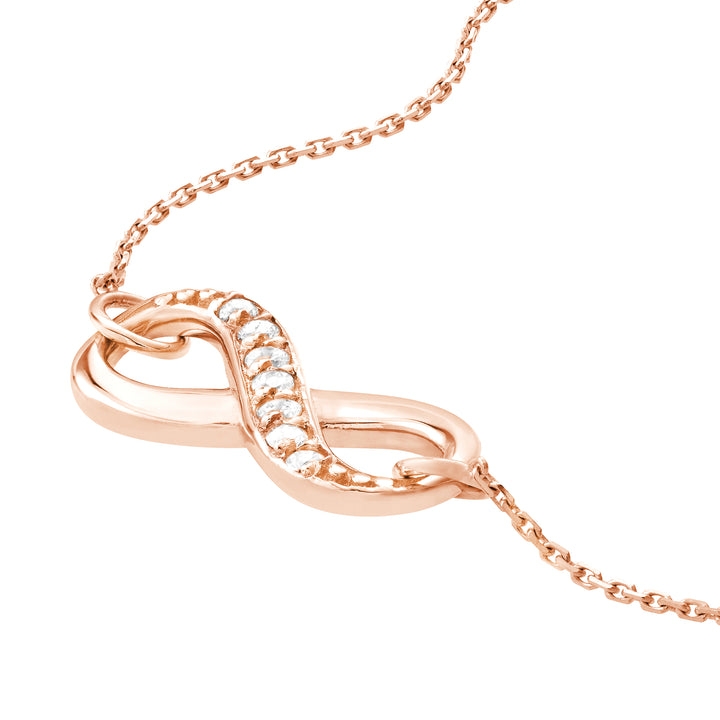 Infinity Adj. Necklace with 1/15tcw Diamond