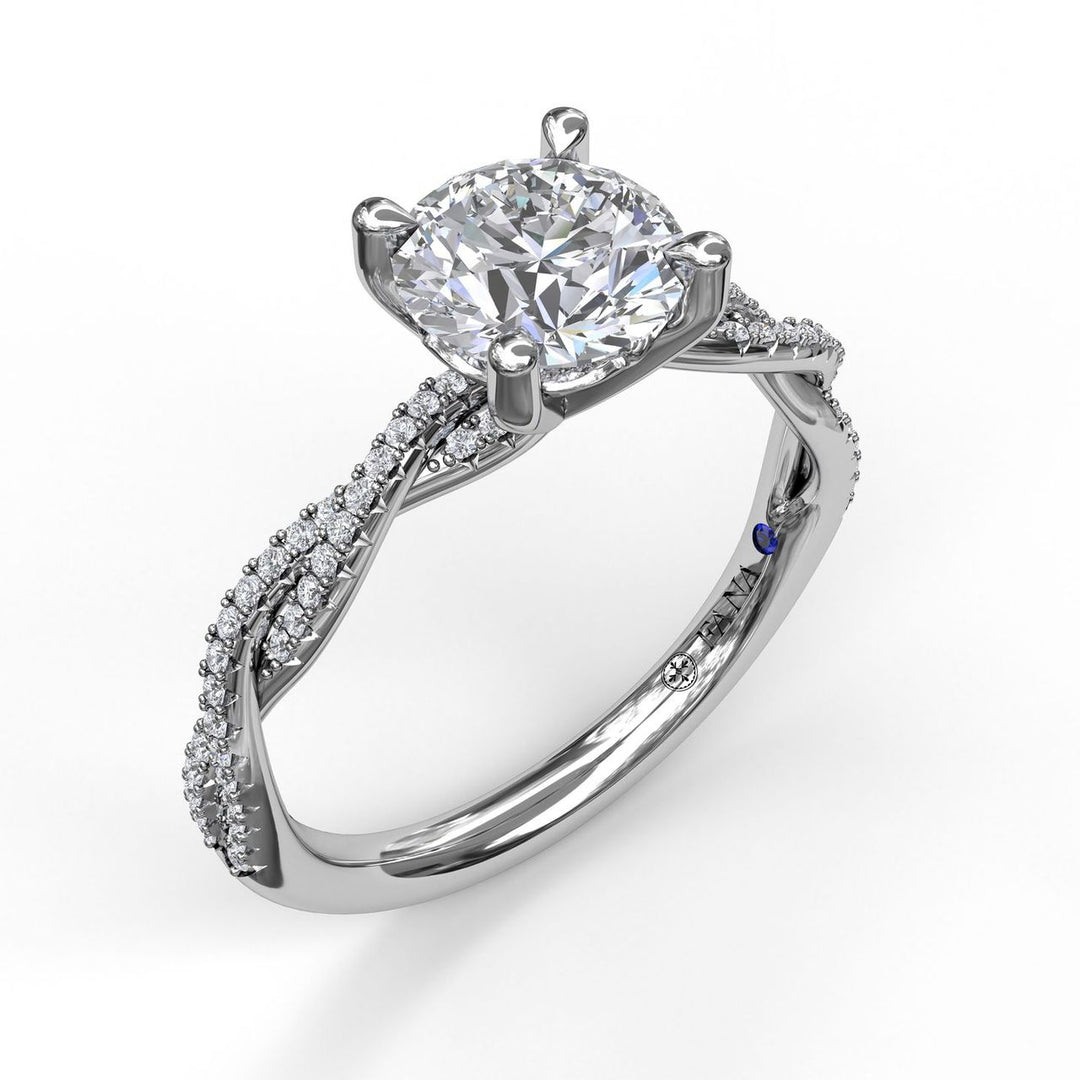 Petite Diamond Twist Engagement Ring