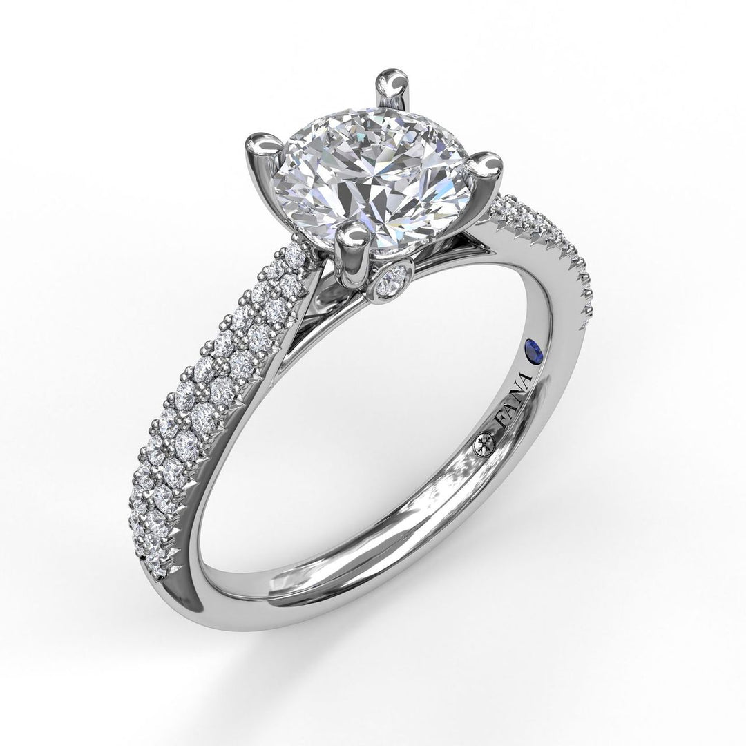 Solitaire With Double Row Pave