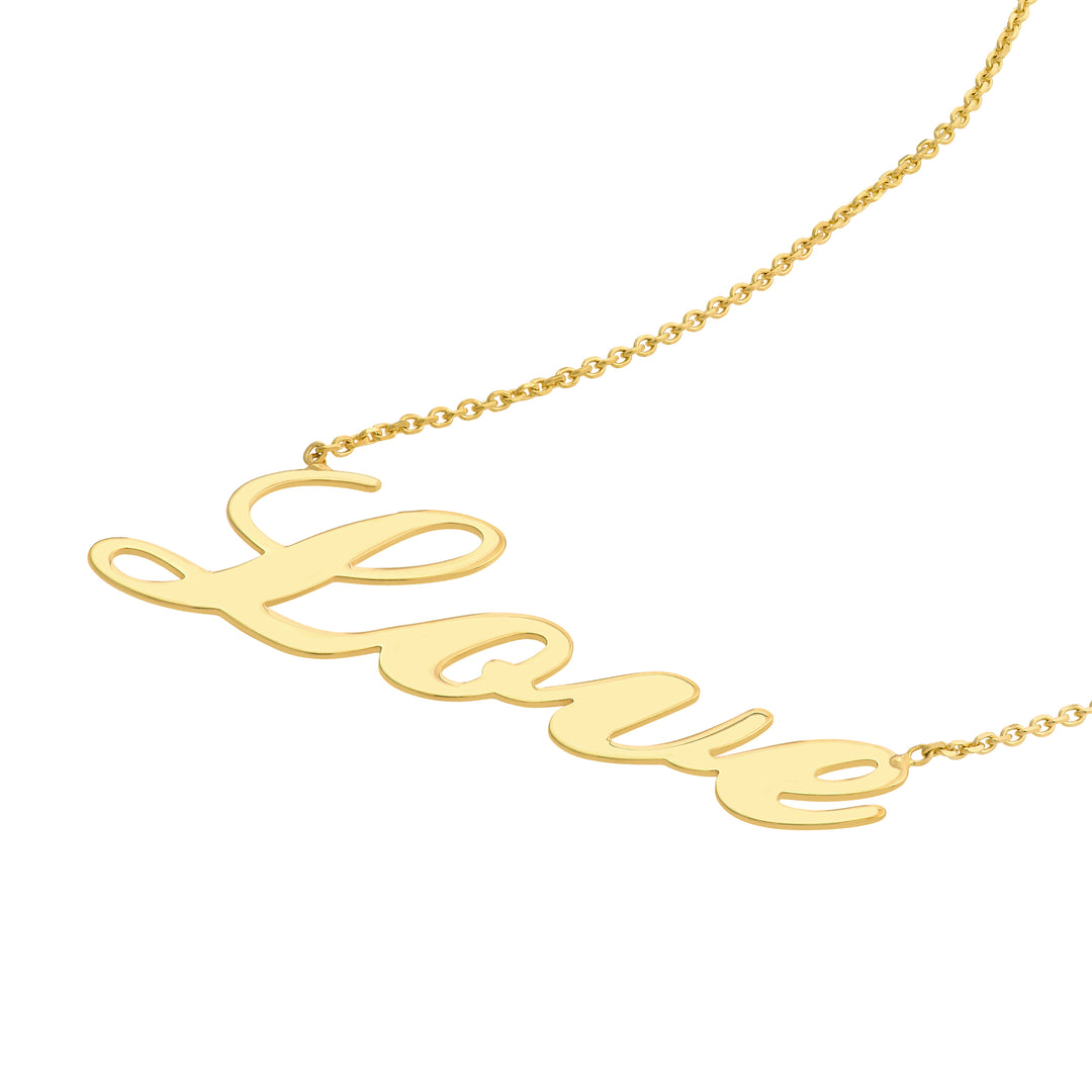 Cursive Love Adjustable Necklace