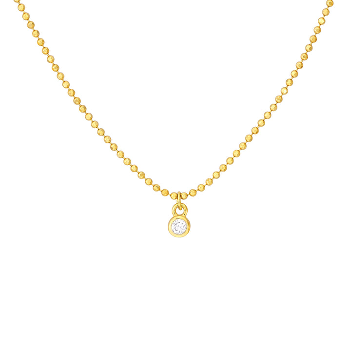 Diamond Drops Necklace on D/C Bead Chain