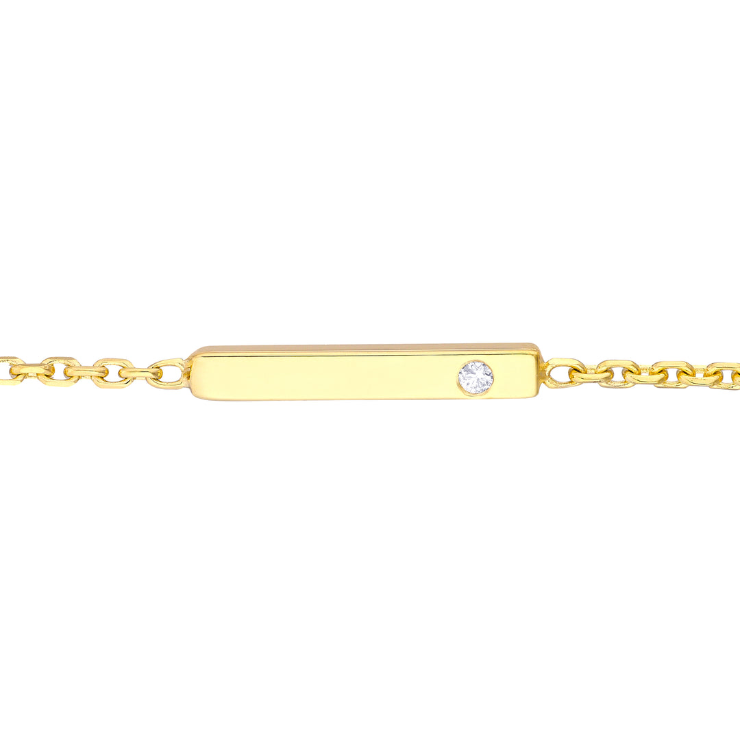 Staple Bar with Diamond Adjustable Choker