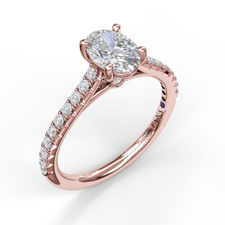 Classic Diamond Engagement Ring with Beautiful Side Detail