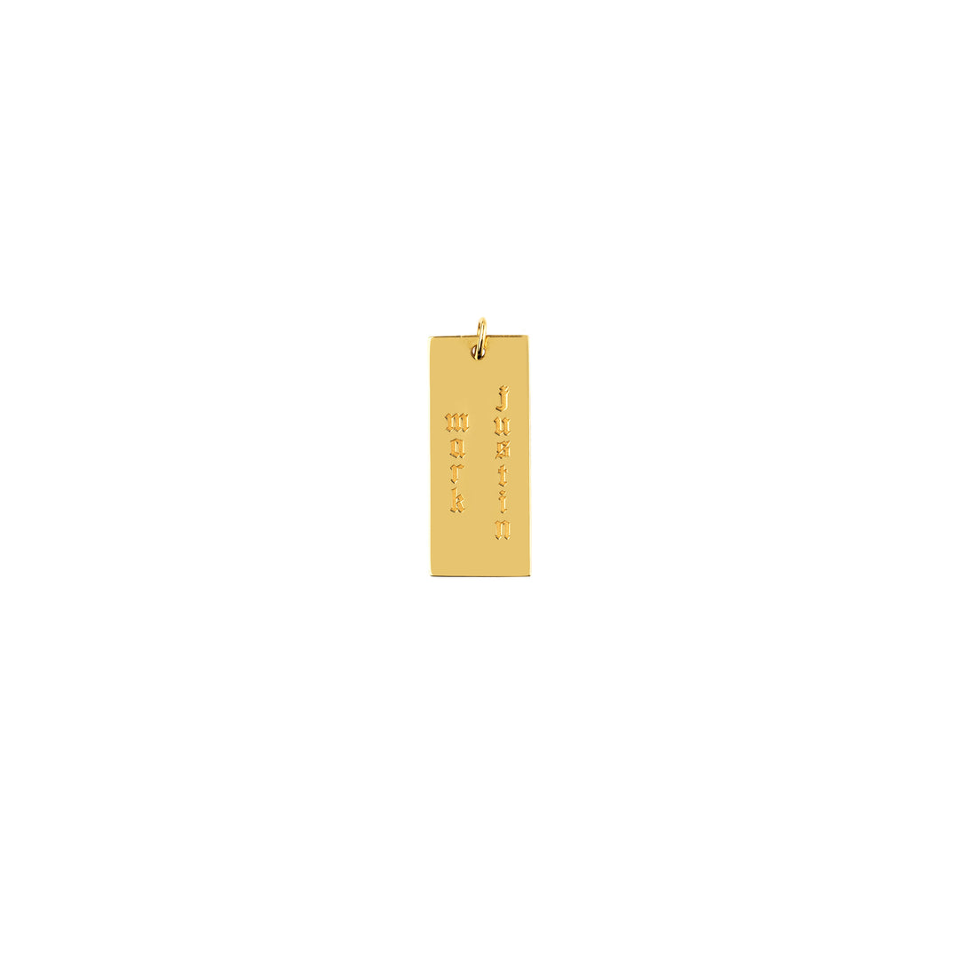 Large Rectangular Engravable Charm