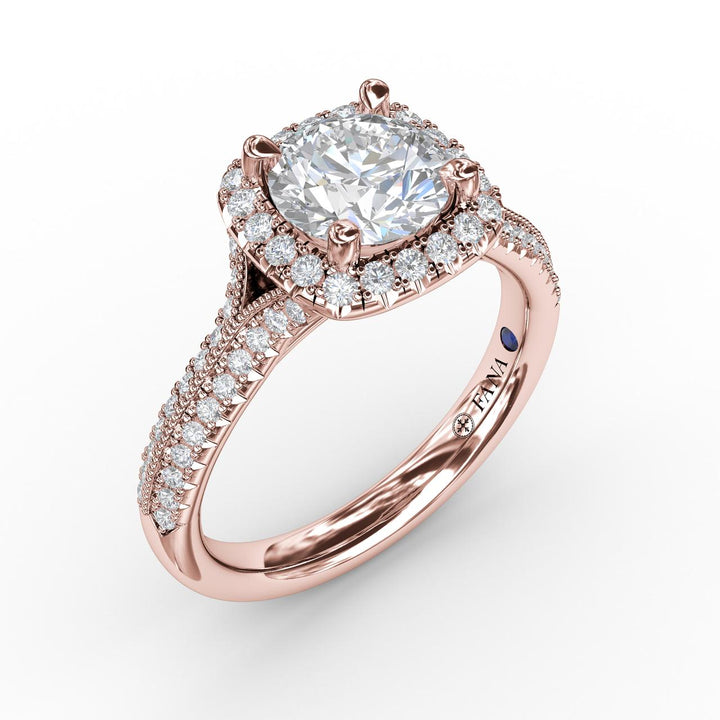 Cushion Halo Engagement Ring