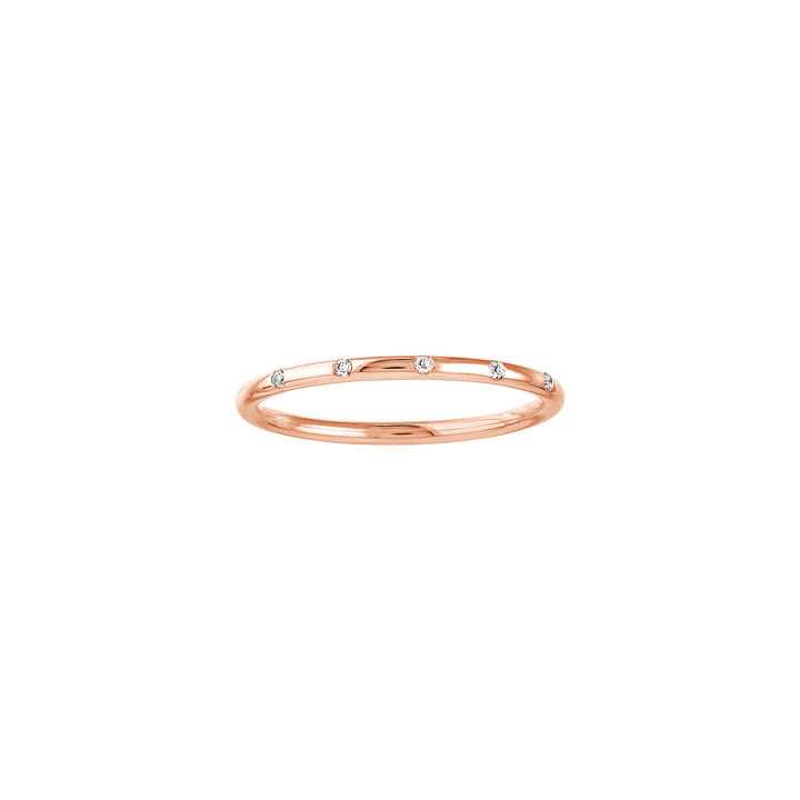 Diamond Stations Thin Band Ring