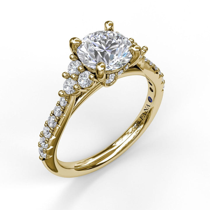 Modern Three Stone Engagement Ring