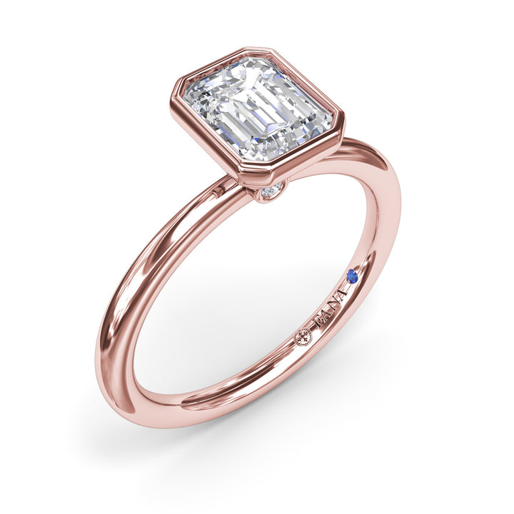 Modest Solitaire Diamond Engagement Ring