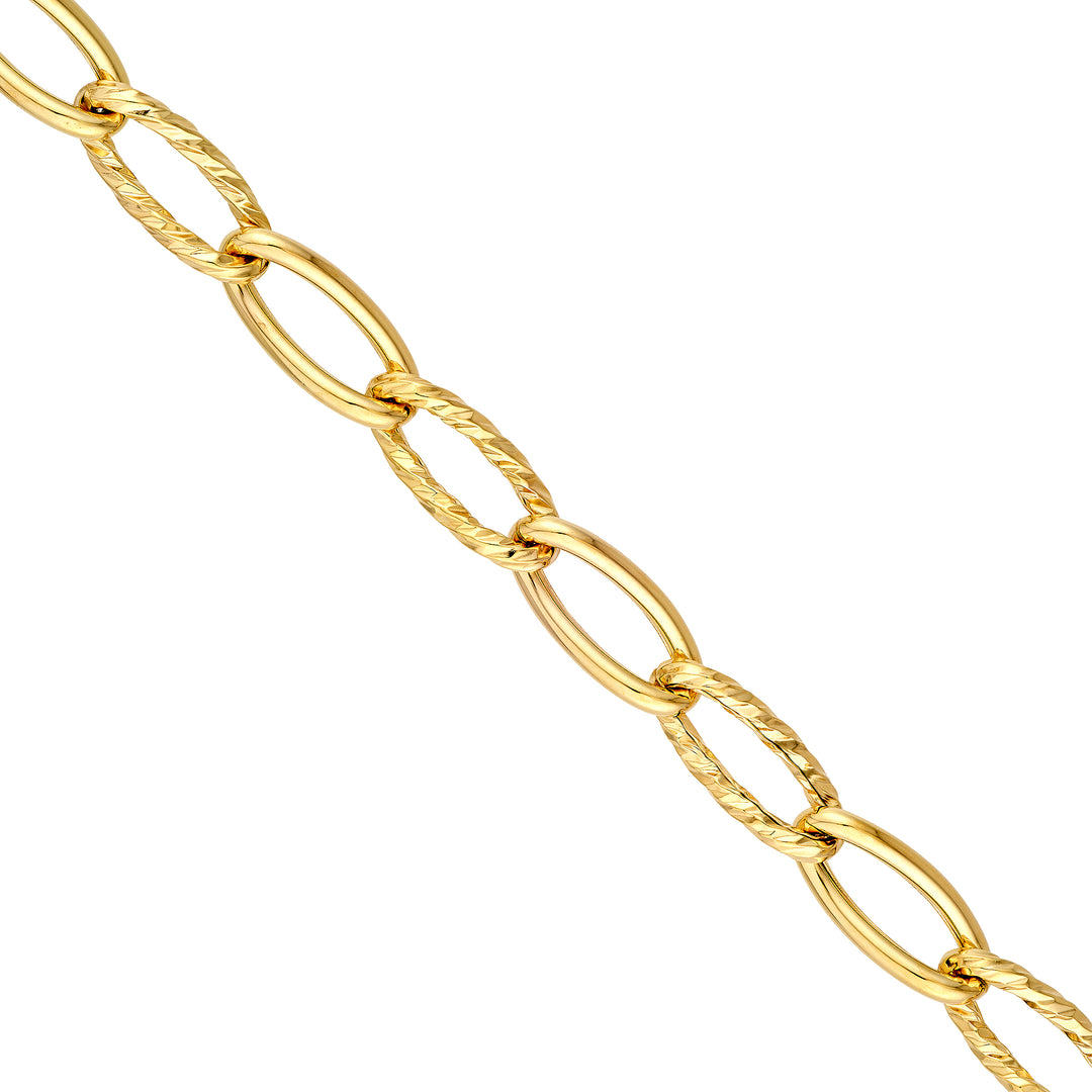 Oval Twist Polished Links Chain