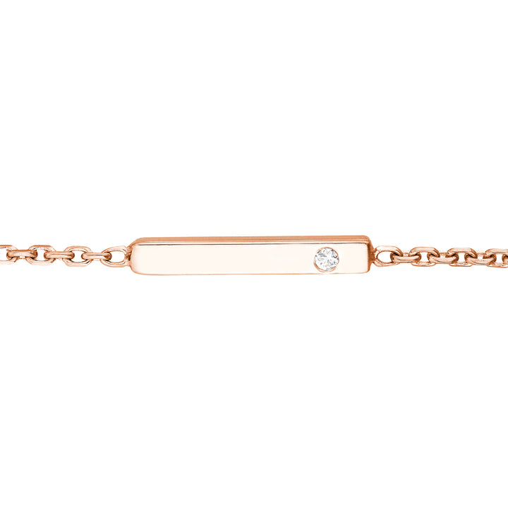 Staple Bar with Diamond Adjustable Choker