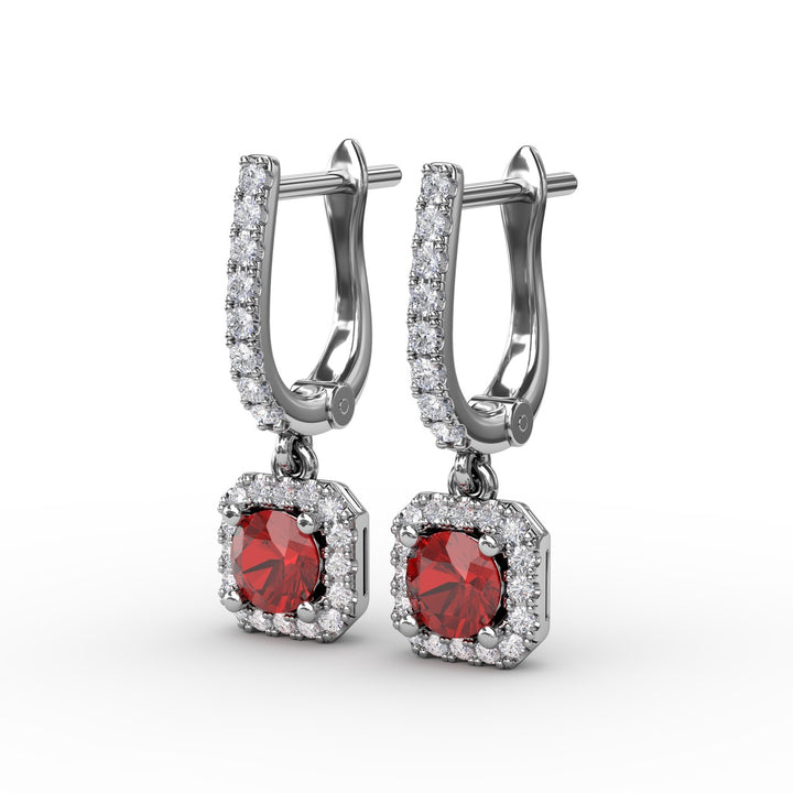 Cushion Cut Dangle Earrings