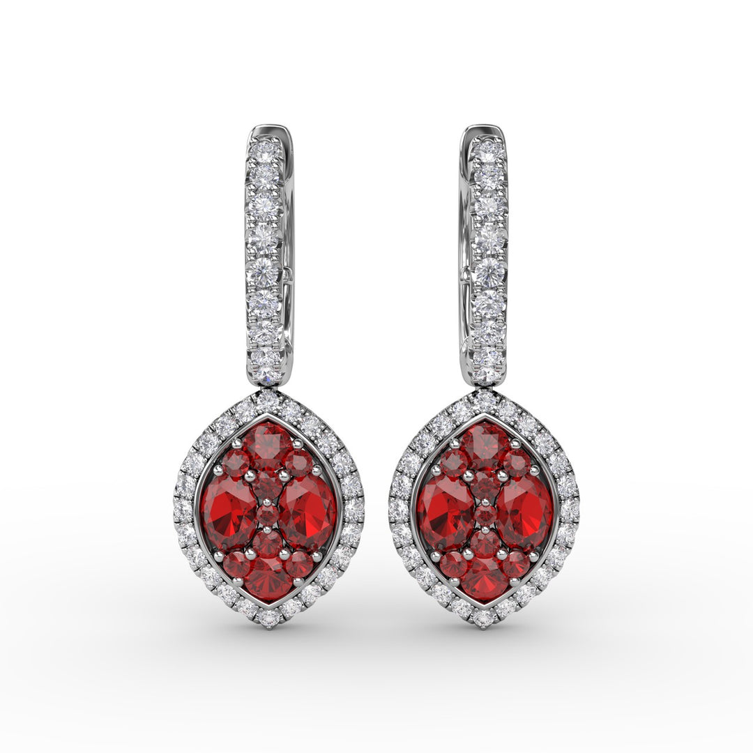 Marquise Shaped Dangle Earrings