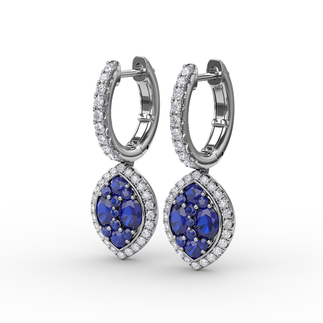 Marquise Shaped Dangle Earrings