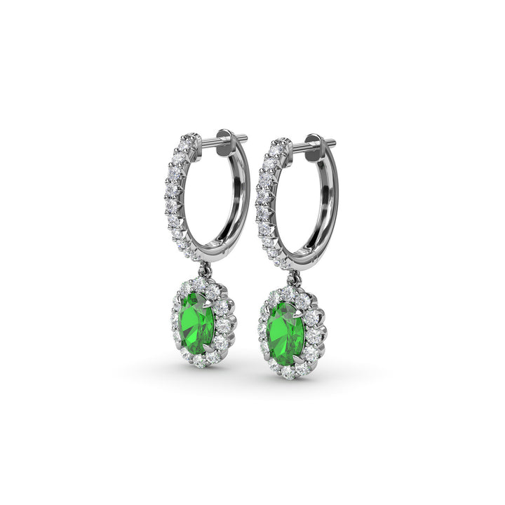 Dazzling Emerald and Diamond Drop Earrings