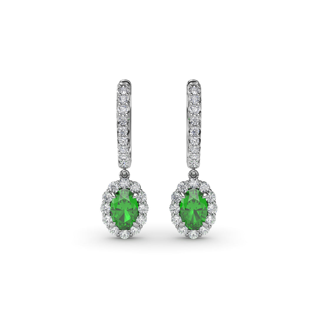 Dazzling Emerald and Diamond Drop Earrings