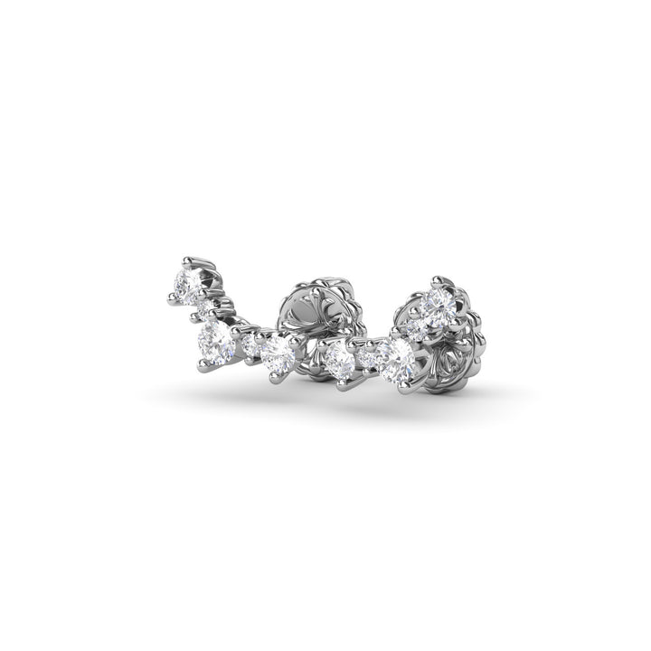 Five Stone Diamond Climber Earrings