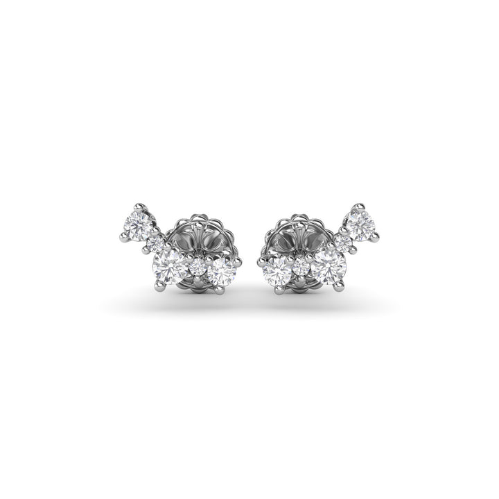 Five Stone Diamond Climber Earrings