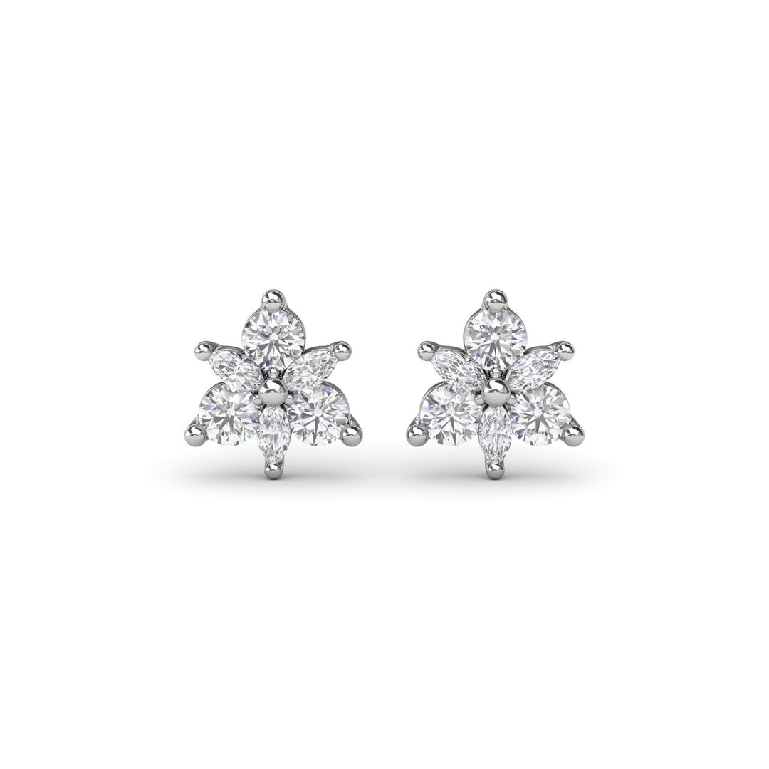 Trio Stud Diamond Earrings