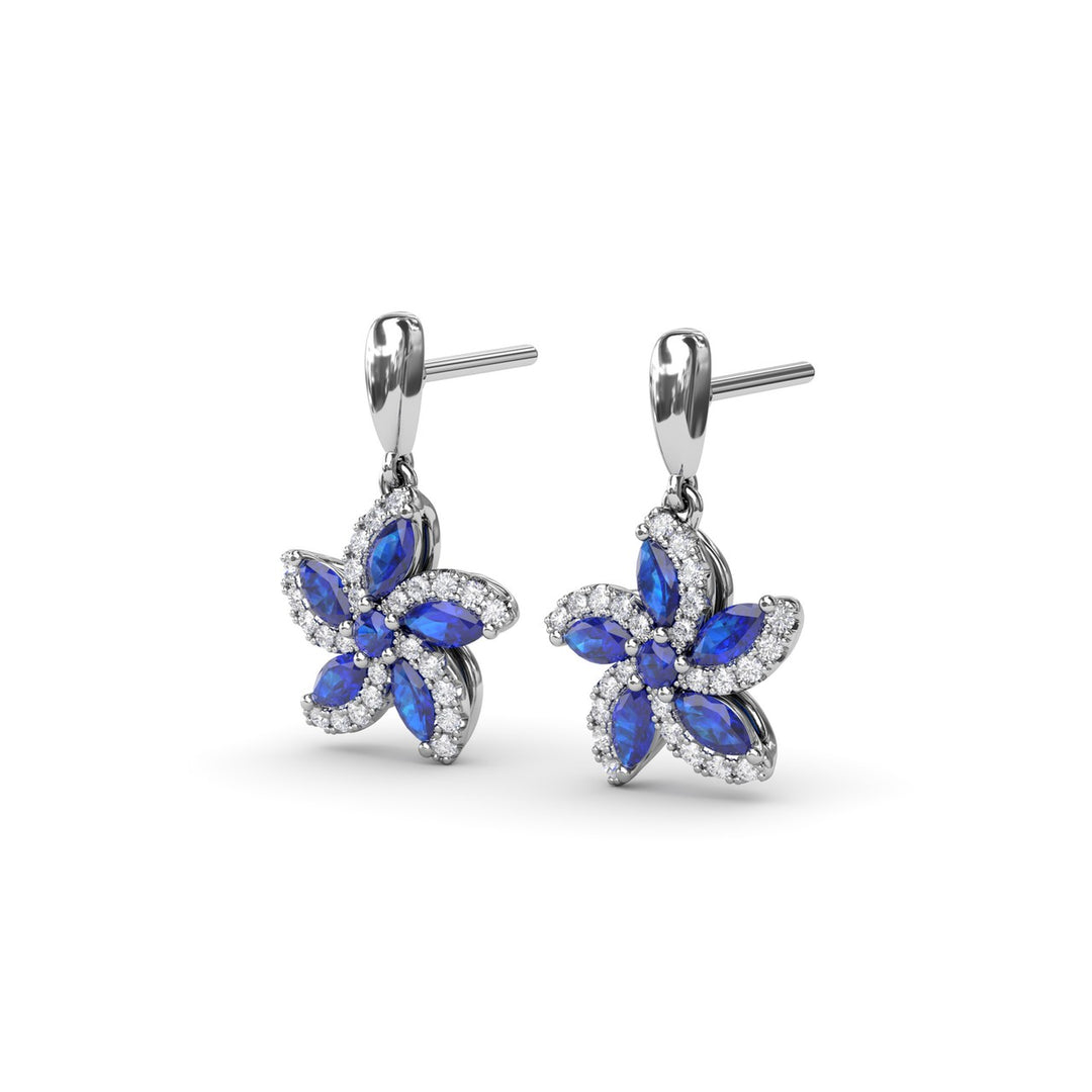 Sapphire and Diamond Catalina Drop Earrings