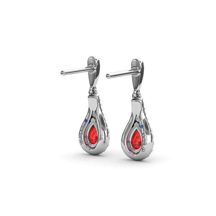 Glamourous Ruby and Diamond Wrap Earrings