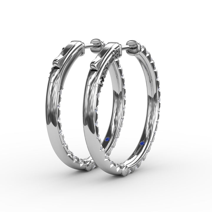 2.07ct Diamond Hoop Earrings