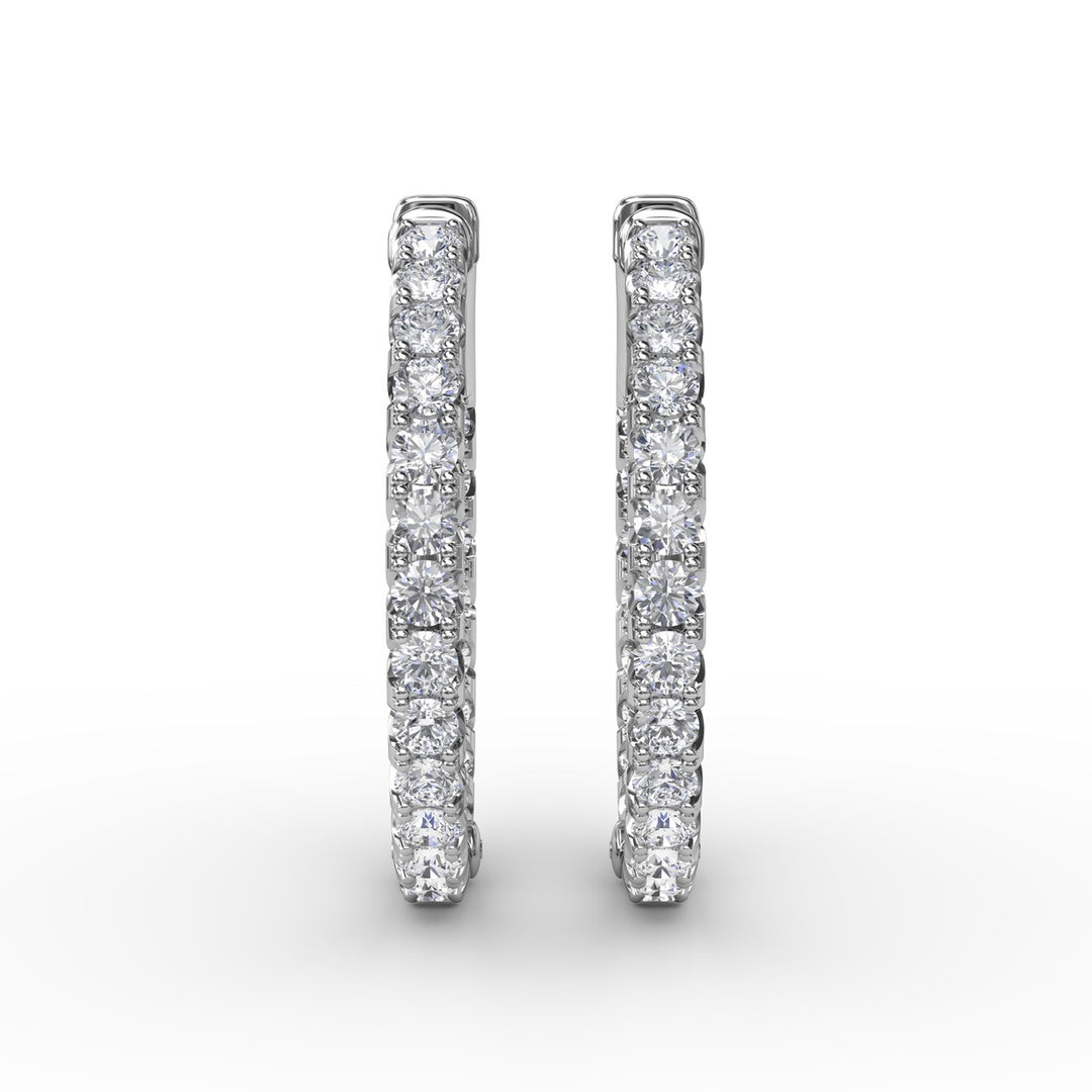 2.07ct Diamond Hoop Earrings