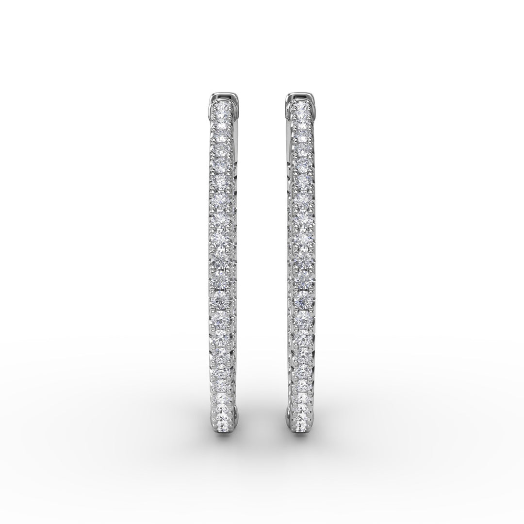 2.10ct Diamond Hoop Earrings