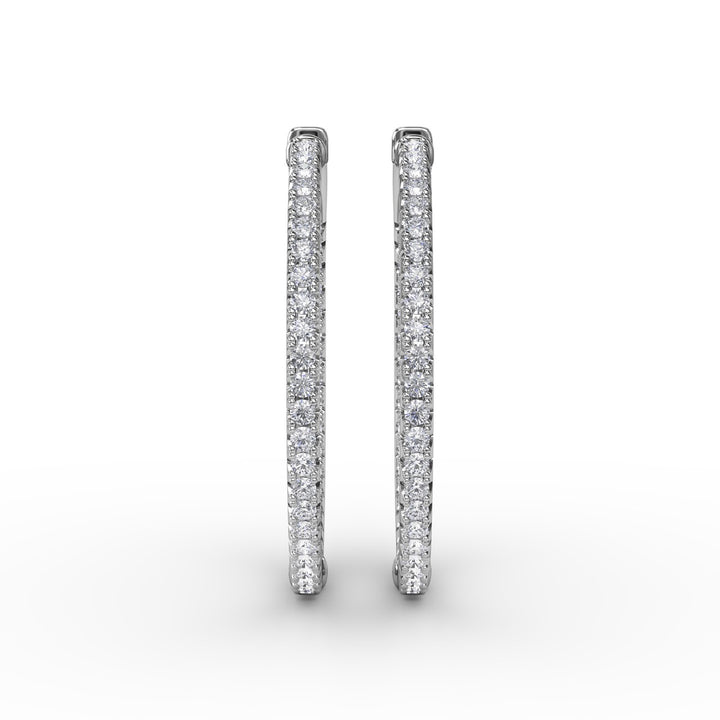 2.10ct Diamond Hoop Earrings