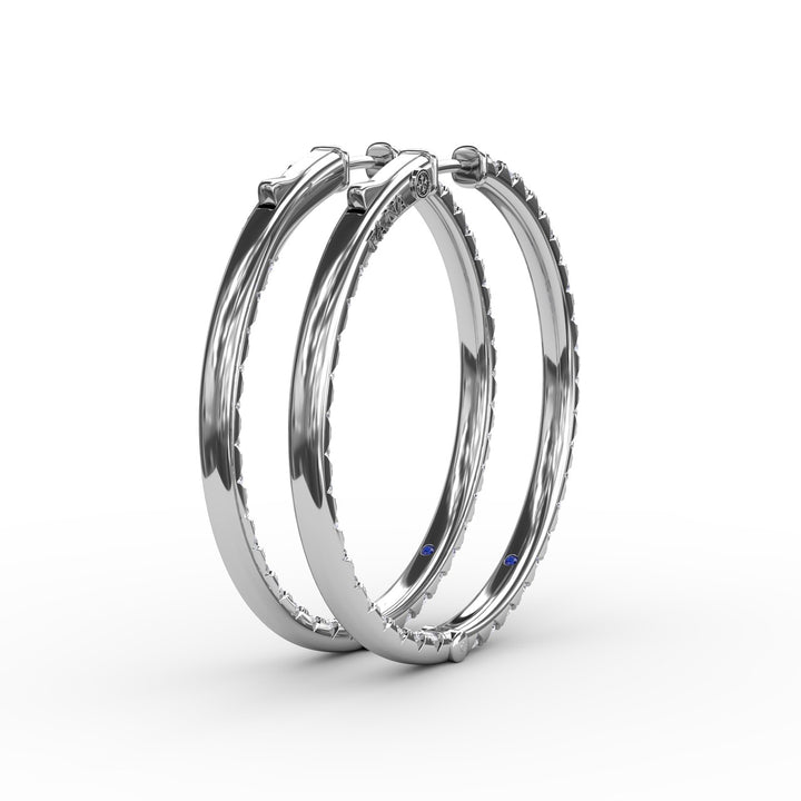 3.15ct Diamond Hoop Earrings