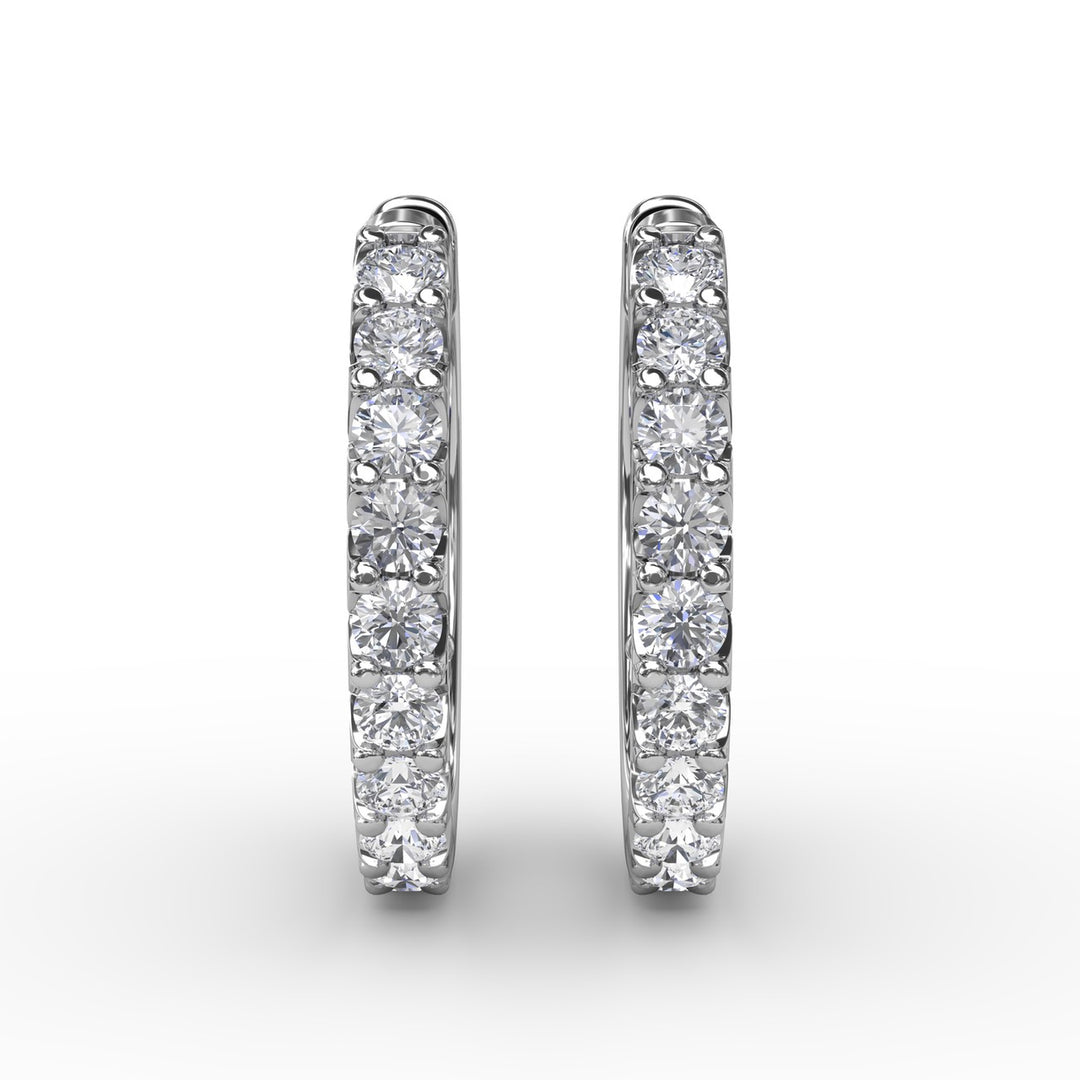 .6ct Diamond Hoop Earrings