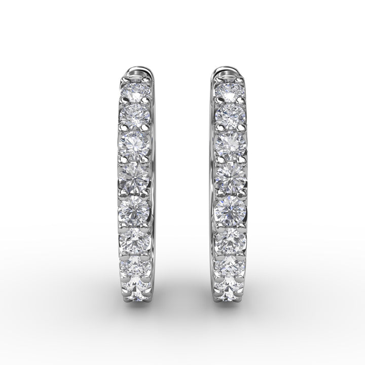 .6ct Diamond Hoop Earrings