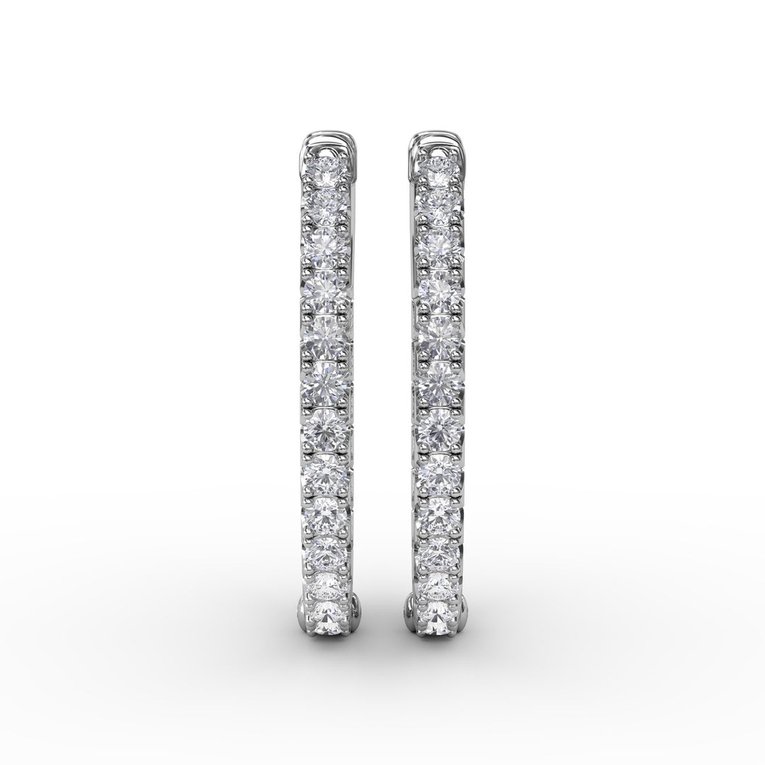 2ct Diamond Hoop Earrings