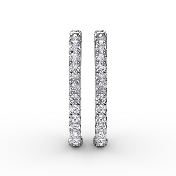 2ct Diamond Hoop Earrings